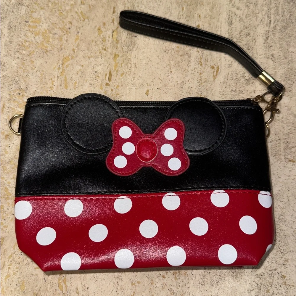 2 Disney world pins- 2005 & Disney Minnie Mouse Polka Dot Bag